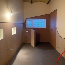 Der Boden und die Wände wurden im Loft-Bad fugenlos gestaltet