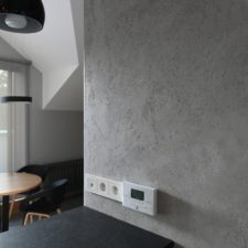 Graue Küchenrückwand