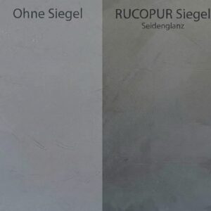 Vergleich Mikrozement ohne Siegel und Rucopur Siegel