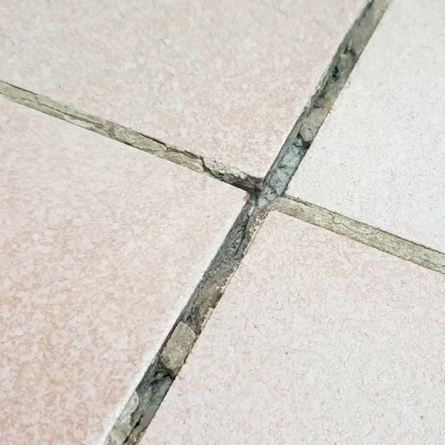 rissige Fliesenfugen